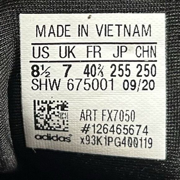 Adidas ZX 2K Boost FX7050 Womens Sz 8.5 Black Wordmark Heel Stripe Running Shoes - Picture 13 of 13